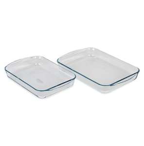 Pyrex 2 Piece Glass Roaster Set £8 @ George Free Click & Collect