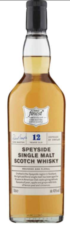 Tesco Finest 12 Year Old Speyside Single Whisky 70Cl - Sweet - £12 Instore @ Tesco (Old Swan Branch, Liverpool)