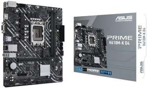 ASUS PRIME H610M-K D4 mATX Intel Socket 1700 Motherboard £54.49 @ Box.co.uk