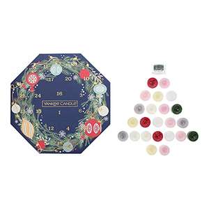 Yankee Candle Advent Calendar Wreath | Christmas Scented Candles Gift Set | 24 Tea Lights & 1 Glass Candle Holder £16.82 @ Amazon