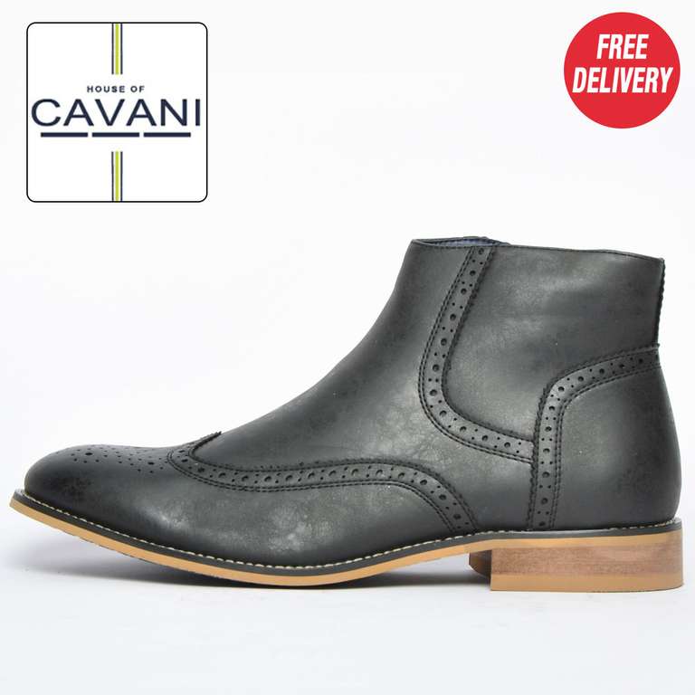House of Cavani Brogue Zip Up Westland Boots now £14.79 with Free Delivery From Express Trainers