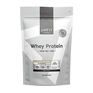 Amazon Brand - Amfit Nutrition Whey Protein Powder, Vanilla Flavour, 75 Servings, 2.27 kg