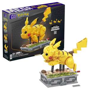 MEGA Pokémon Action Figure, Motion Pikachu Pokemon, Building Toys for Kids and Adults, Collectible Character Model with 1095 Movable Pieces