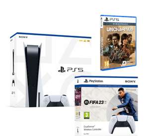 PlayStation 5 Console + DualSense Controller + Fifa 23 + Uncharted : LTC + £10 Gift Card £576.85 @ ShopTo