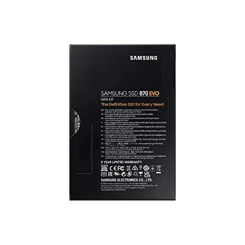4TB - Samsung 870 EVO 2.5" SATA III Internal SSD - 560MB/s, 3D TLC, 4GB Dram Cache, 2400 TBW - £199.98 (£124.98 after £75 Cashback) @ Amazon