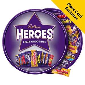 Cadbury Heroes Tub 550g - More Card Exclusive
