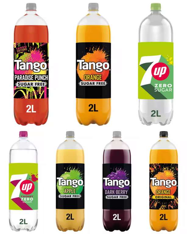 Mix & Match - 2 for £2.50 On Various Tango & 7Up 2l Bottles