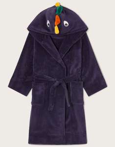 Kids Super-soft dinosaur spike dressing gown blue Now £12 with Free Click and Collect @ Monsoon