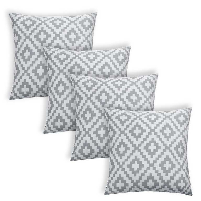 Brentfords Outdoor Cushion Covers Only, Waterproof Decorative Grey Geometric Outdoor Cushion Covers 45 x 45 sold & FB OnlineHomeShop