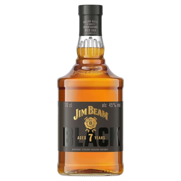 Re Beaming Jim Beam Black Bourbon Whiskey 70cl Aged 7 years ABV 45% - Clubcard ...