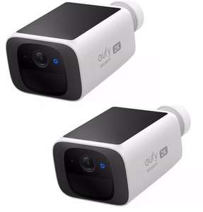 2 x eufy Security SoloCam S220 Solar Security Camera Outdoor Wireless, 2K Resolution