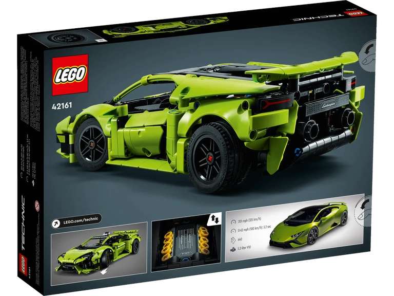 LEGO Technic 42161 Lamborghini Huracán Tecnica Model Car Set - Free Click and Collect