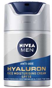 Nivea Men Hyaluron Anti-Age Face Moistursing Cream SPF15 50ml £6.75 click and collect at Wilko