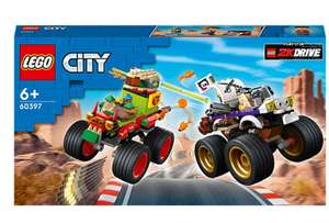 LEGO City Monster Truck Race 2K DRIVE Toy Cars Set 60397 - Free click and collect