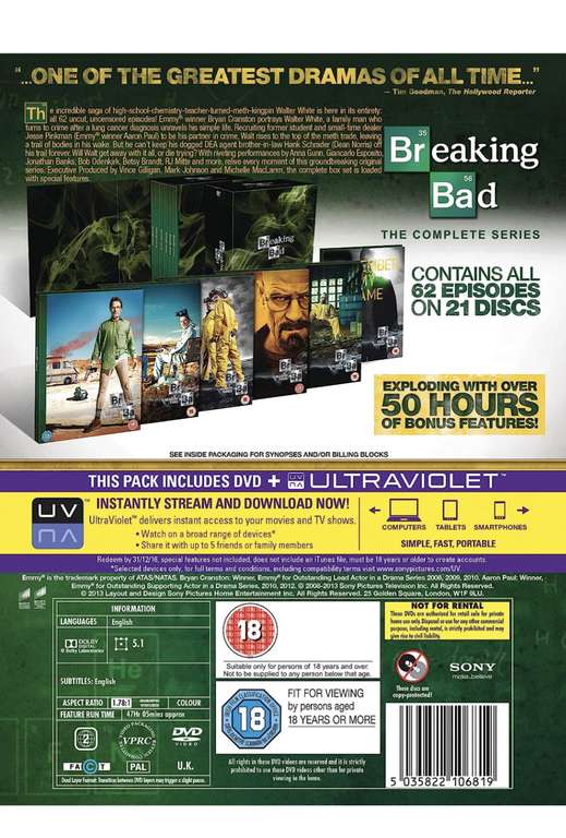 Breaking Bad - Complete Series DVD (used) £8 with free click and collect @CeX