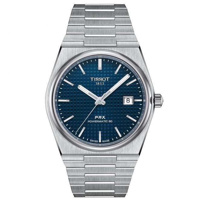 TISSOT T1374071104100 PRX Powermatic 80 Silver & Blue Men's Watch £480.25/ £408.21 with code (First Time Users) at Tic Watches
