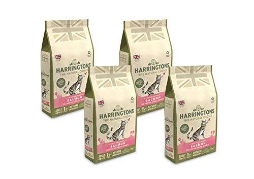 Harringtons Dry Cat Food 4 x 2kg bags (Adult Chicken, Adult Salmon or Senior Chicken) for £16 (or £15.20 S&S) @ Amazon