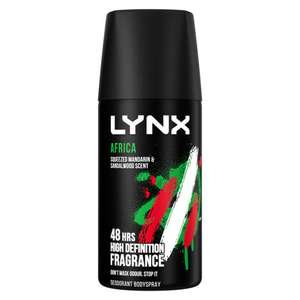 Lynx Africa Body Spray 35ml 3 for £1.78 @ Asda
