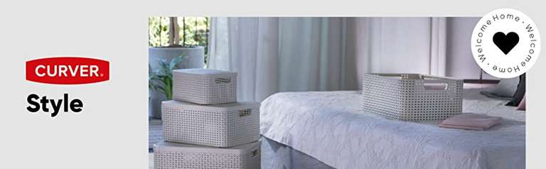 Curver Style Small Rectangular Storage Basket, Vintage White, 6 Litre £2.25 @ Amazon