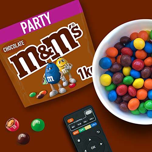 M&M's Chocolate Party Bulk Bag, Chocolate Gift, Movie Night Snacks, 1kg - £7 (£5.95 or £5.60 on Subscribe & Save) @ Amazon
