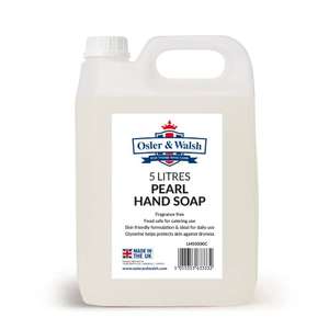 Osler & Walsh 5 Litre Pearl Hand Soap, Fragrance Free (£9.48 on monthly subscribe and save)