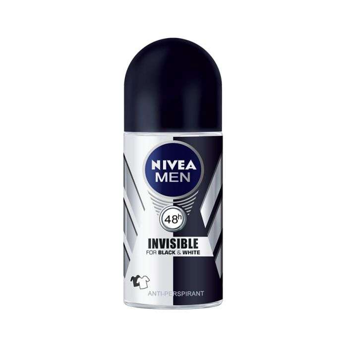 NIVEA MEN Anti-Perspirant Deodorant Roll-On Black & White - £1.24 Click & Collect @ Superdrug