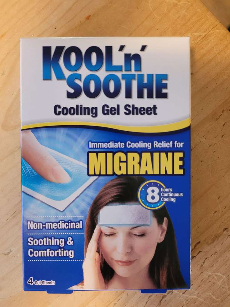 Kool 'n' Soothe Migraine Cooling Gel Sheet - 4 Pack - Instore Wigan