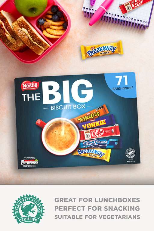 Nestle - The Big Biscuit Box, 71 x Chocolate Bars