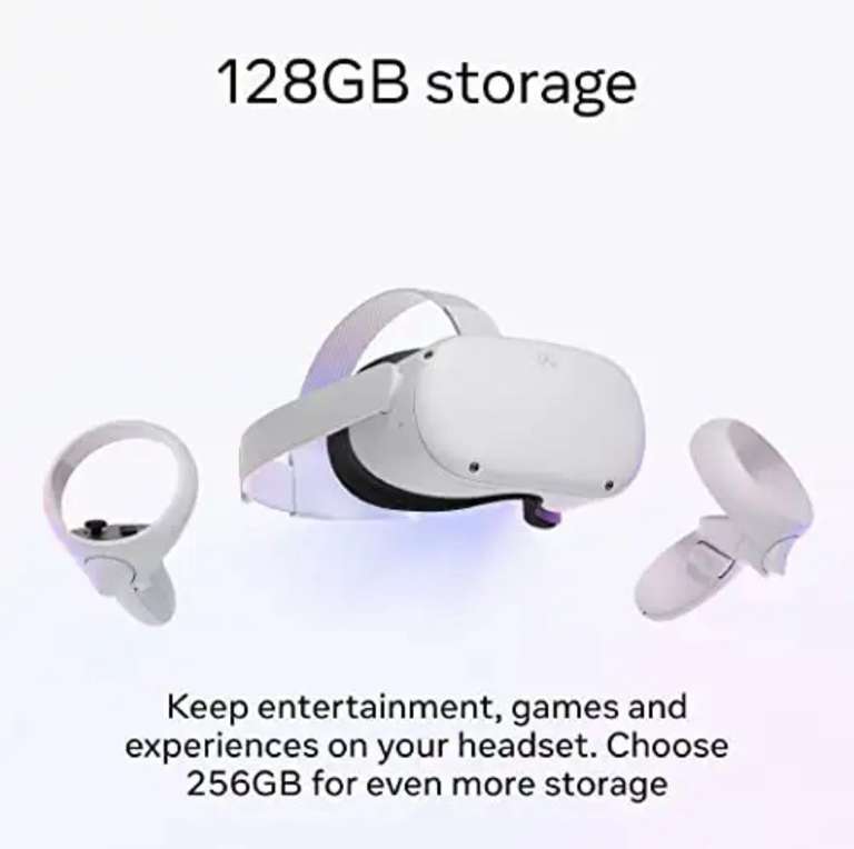 Meta Quest 2 All-In-One Virtual Reality Headset + Controllers 128GB (£25 Off £150 Spend John Lewis Members - Account Specific)