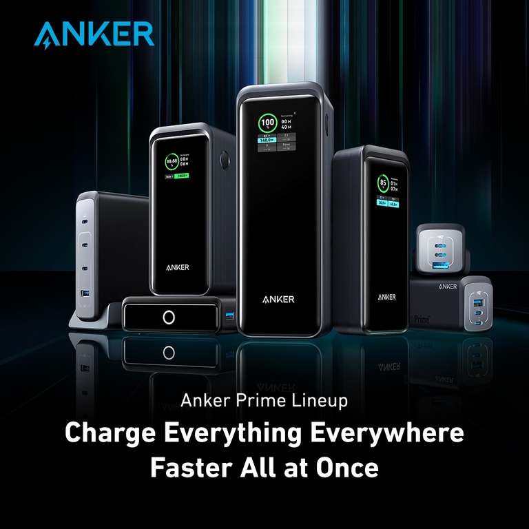 Anker Prime Power Bank, 20,000mAh, 200W Output, Smart Digital Display, 2  USB-C and 1 USB-A - W/Voucher - Sold by AnkerDirect UK FBA