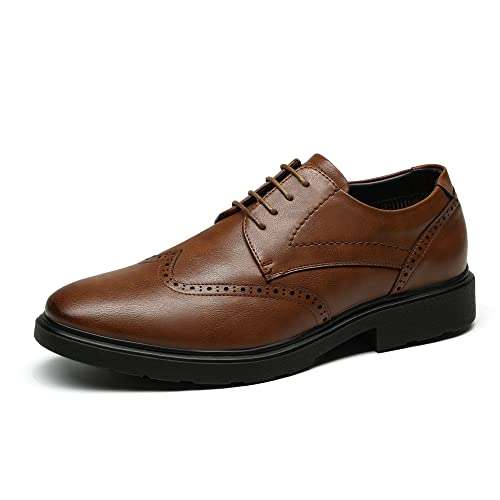 Bruno Marc Men's Lace Up Wing Tip Derbys Formal Dress Shoes (4 colours to choose from) Now £14.99 with code @ DreampairsEU / Amazon