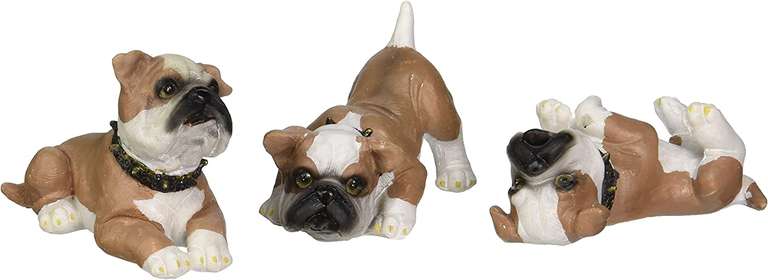 Design Toscano Stop, Drop and Roll British Bulldog Puppy Statues - Set of 3 £4.55 @ Amazon