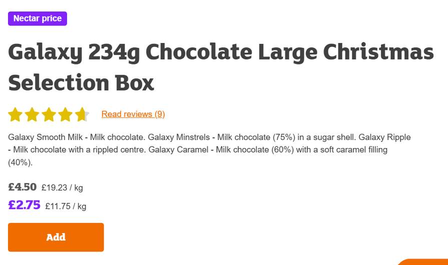 Chocolate Selection Boxes £2.75 at Sainsbury's | Hotukdeals