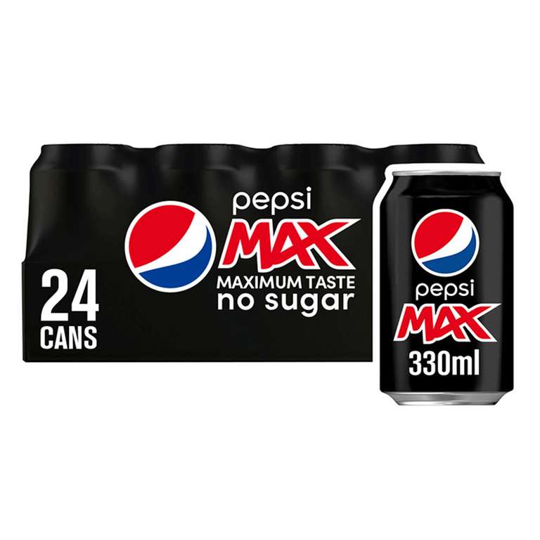 Pepsi Max 24X330ml £4.99 with code (Online Only) First 2000 customers / min spend £25 + £3 delivery @ Iceland