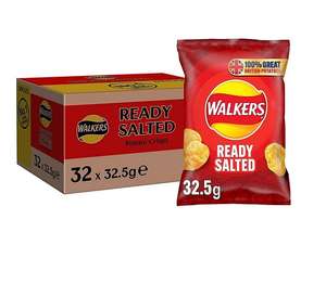 Walkers Ready Salted Crisps 32 x 32.5g w/code - 18 May BBE - £22.50 minimum purchase