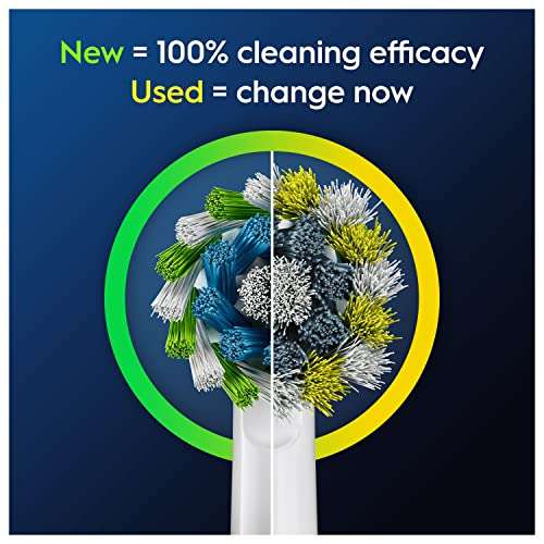 Oral-B Pro Cross Action Electric Toothbrush Head, Pack of 8 Toothbrush Heads, White (£15.89/£14.22 with Subscribe & Save)