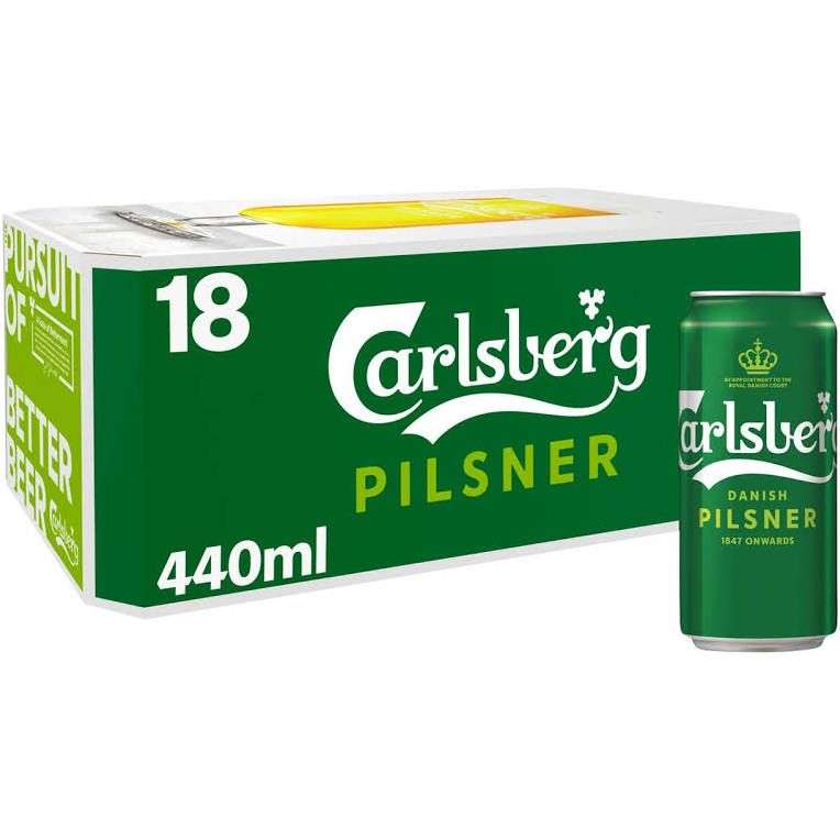 Carlsberg Pilsner Beer 18 x 440ml Cans (Manchester)