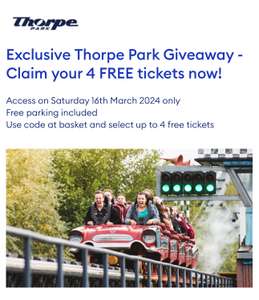 Exclusive Thorpe Park Giveaway for Health Service Discounts - Claim your 4 FREE tickets now!