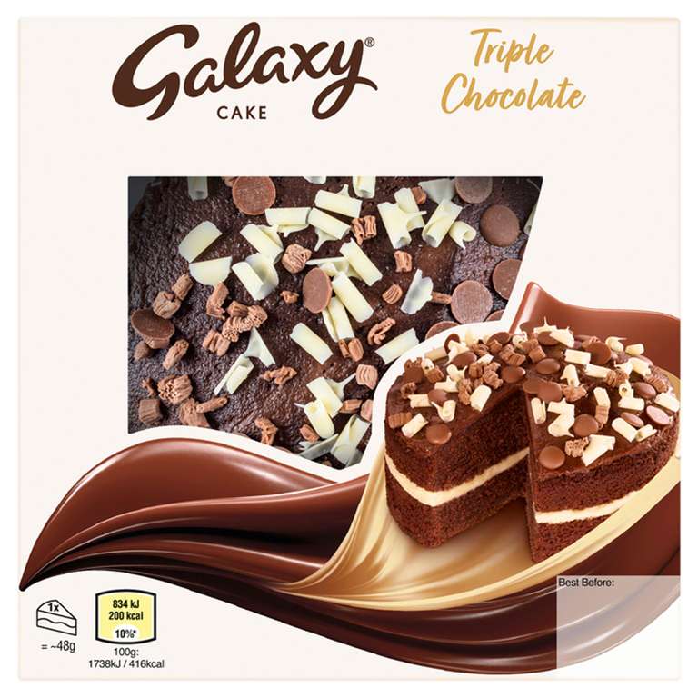 Galaxy Cake Triple Chocolate 376g (Serves 8) - £2.75 @ Sainsbury's