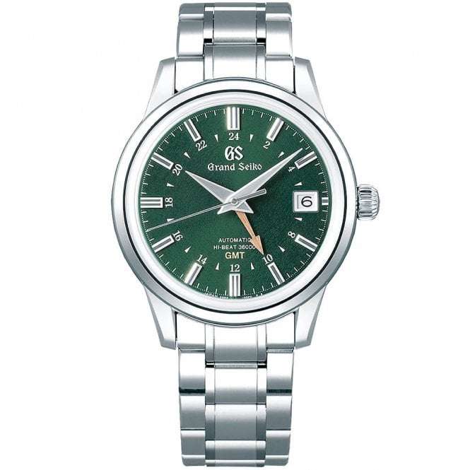 Grand Seiko Elegance GMT 39mm Green 'Shunbun' Dial Men's Automatic Bracelet Watch £4870 @ Berry's Jewellers