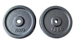 Opti Cast Iron Weight Plates - 2 x 10kg - £28 with Free click and collect - Argos
