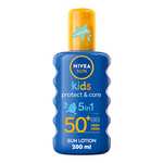 NIVEA SUN Kids Protect and Care Coloured Spray SPF 50+ £6 / £5.40 Subscribe & Save @ Amazon
