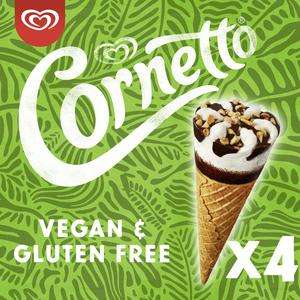 Cornetto Made with Soy & Gluten Free Ice Cream Cone 4x90ml £2 @ Sainsbury's