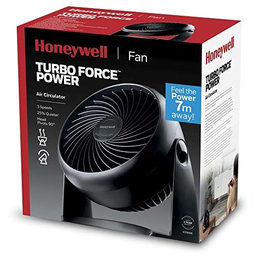 Honeywell TurboForce Power Fan (Quiet Operation Cooling, 90° Variable Tilt, 3 Speed Settings, Wall Mount Feature) Sold By Electric Mania FBA