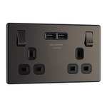 BG Screw less Double Switched Power Socket with Two USB Charging Ports in Black Nickel £12.99 @ Amazon