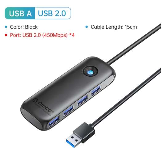 ORICO USB 3.0 Hub Usb 2.0 Multi-USB, 4-Port Multi-Extender OTG Adapter (New Customers) / £5.21 Existing, Sold By Orico Official Store
