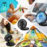 zerotop 8“ Camping Fan USB Rechargeable Tent Fan with Hanging Hook, 5-Speed with vouchers - Sold by LIQIONG LIMITEDJJNHN / FBA