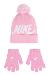 Nike Little Kids Pink Bobble Hat And Gloves Set - £5 + free click and collect @ Next