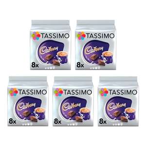 Tassimo Cadbury Hot Chocolate Pods x8 Pack of 5, Total 40 Drinks (£16.47 with S&S)