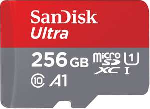 SanDisk Ultra 256 GB microSDXC Memory Card + SD Adapter with A1 App Performance Up to 100 MB/s, Class 10, U1 - £26.99 @ Amazon